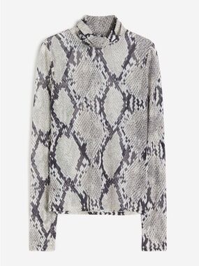 H&M TURTLENECK TOP- SNAKE SKIN